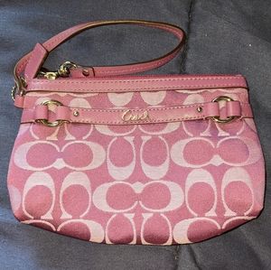 Purple coach wristlet